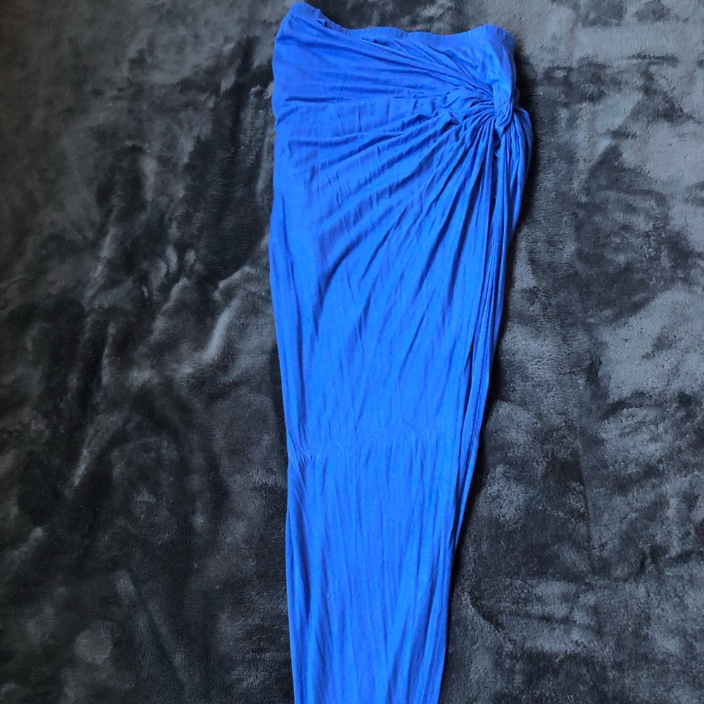 Blue assymetrical skirt